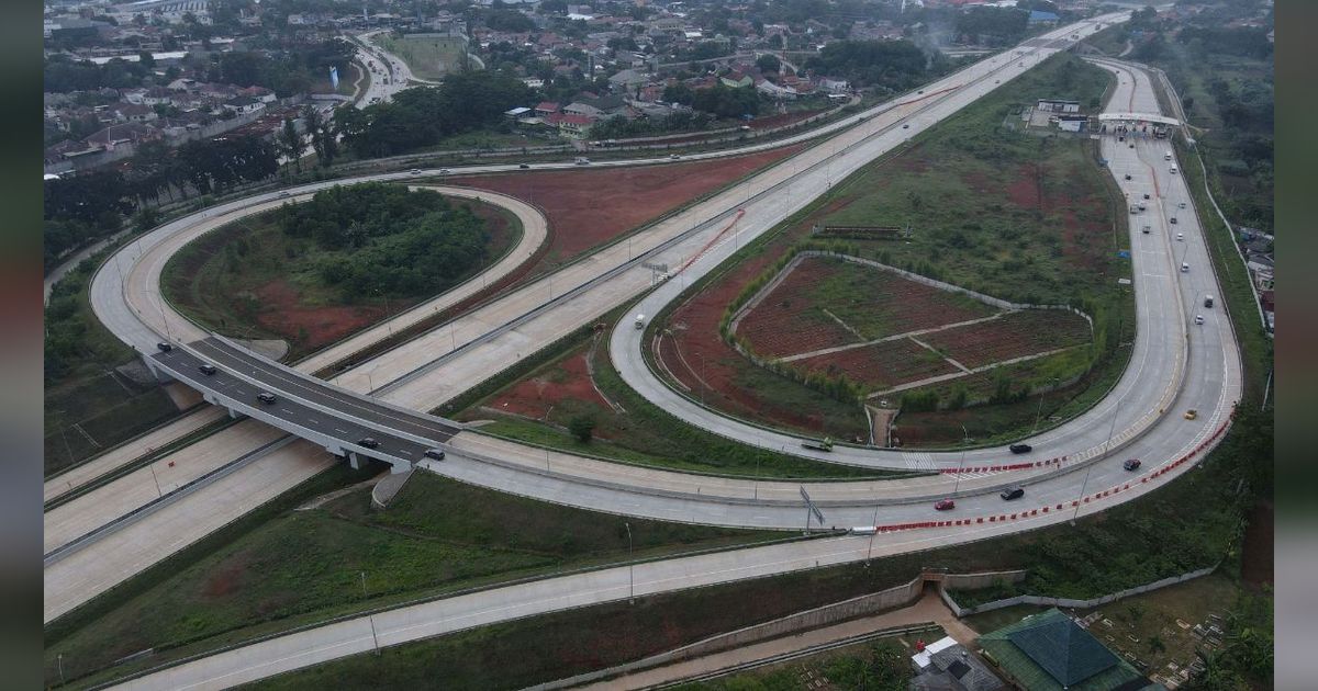 FOTO: Siap Tersambung ke Jaringan JORR 2, Ini Penampakan Indah Tol Cimanggis-Cibitung dari Udara