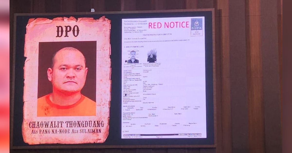 Aksi Brutal Buron Nomor 1 Thailand Chaowalit Thongduang Sebelum Ditangkap di Indonesia, Bunuh Polisi dan Hakim hingga Pakai Nama 'Sulaiman'