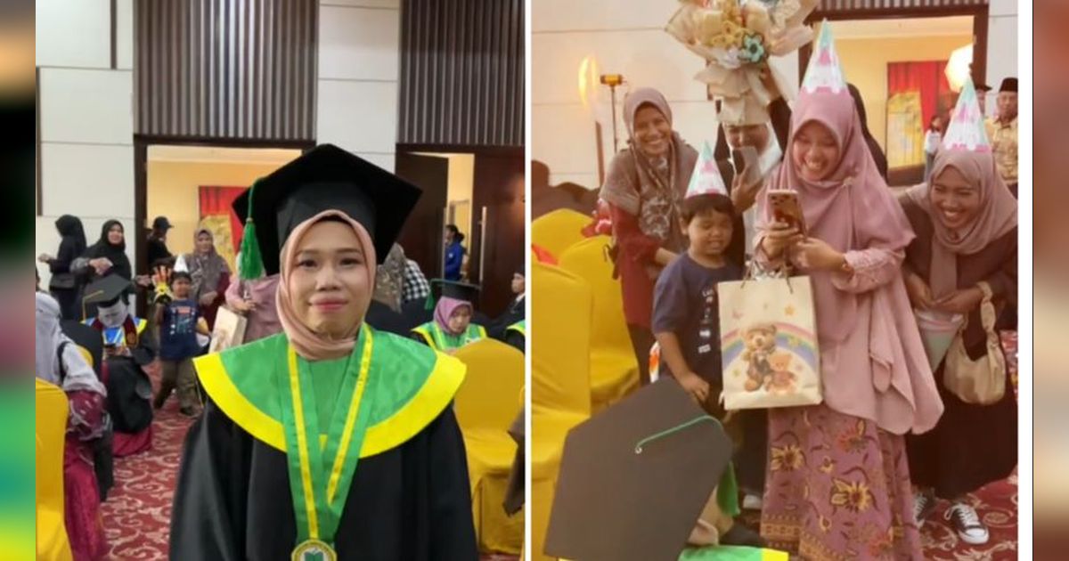 Viral Mahasiswi Dapat Kejutan Manis saat Wisuda, Hadiah Bucketnya Curi Perhatian