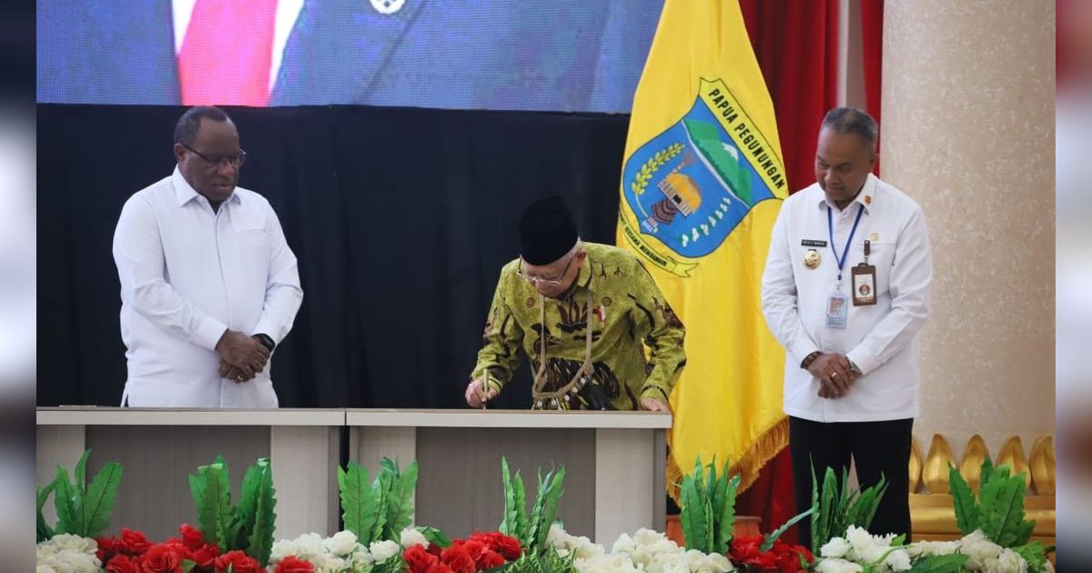 Wamendagri Dampingi Wapres Canangkan Program Strategis Nasional & Provinsi Papua Pegunungan