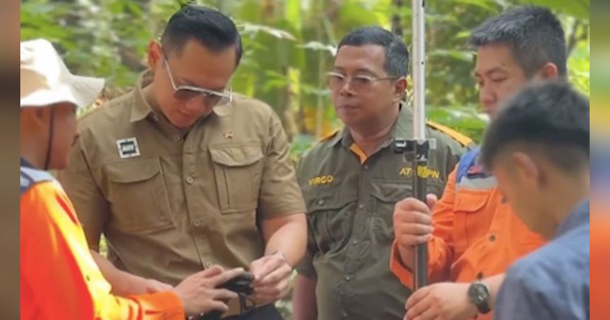 Menteri AHY jadi Saksi Pengukuran Tanah Warga, Outfitnya Justru jadi Perbincangan