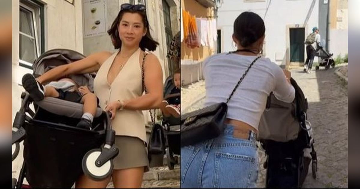 Liburan Seru! Intip Potret Jennifer Bachdim Mengabadikan Momen Angkat dan Dorong Stroller di Portugal
