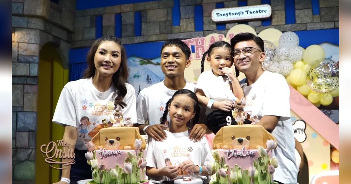 Potret Ruben Onsu dan Sarwendah di Ultah Putrinya, Kemunculan Betrand Peto Bikin Formasi Makin Lengkap