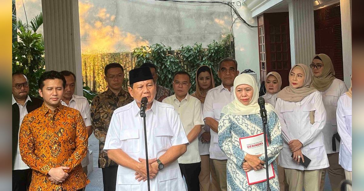 Prabowo Usung Khofifah-Emil Dardak di Pilkada Jatim