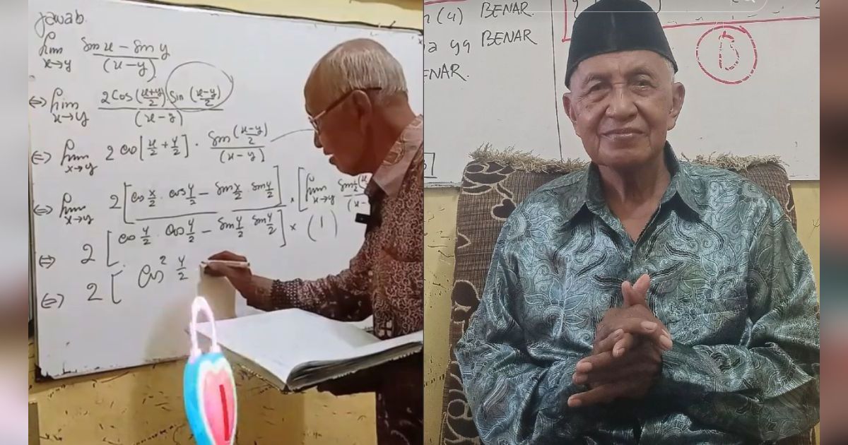 Kisah Mbah Melan Pensiunan Guru Matematika Kini Mengajar di TikTok, Banyak Netizen Ucapkan Terima Kasih