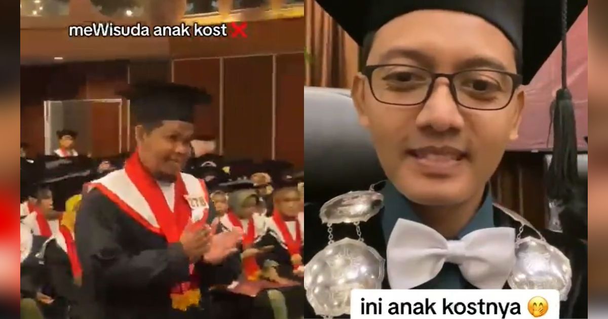 Momen Kocak Bapak Kos Diwisuda Anak Kosnya Sendiri, Netizen: Sekali ACC, Gratis Bayar Kos Seumur Hidup