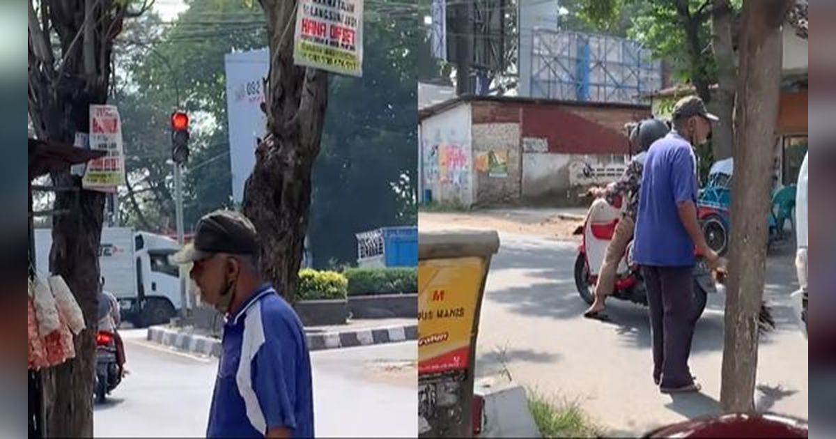 Seorang cewek berhenti terlalu dekat saat lampu merah, untuk menghindari kepanasan namun menyebabkan kemacetan.