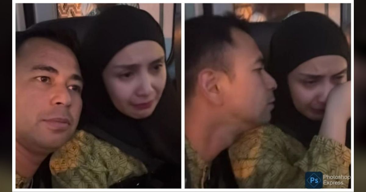 Tangis Nagita Slavina Pecah Jelang Naik Pesawat ke Tanah Suci, Raffi Ahmad Cium & Tenangkan Sang Istri