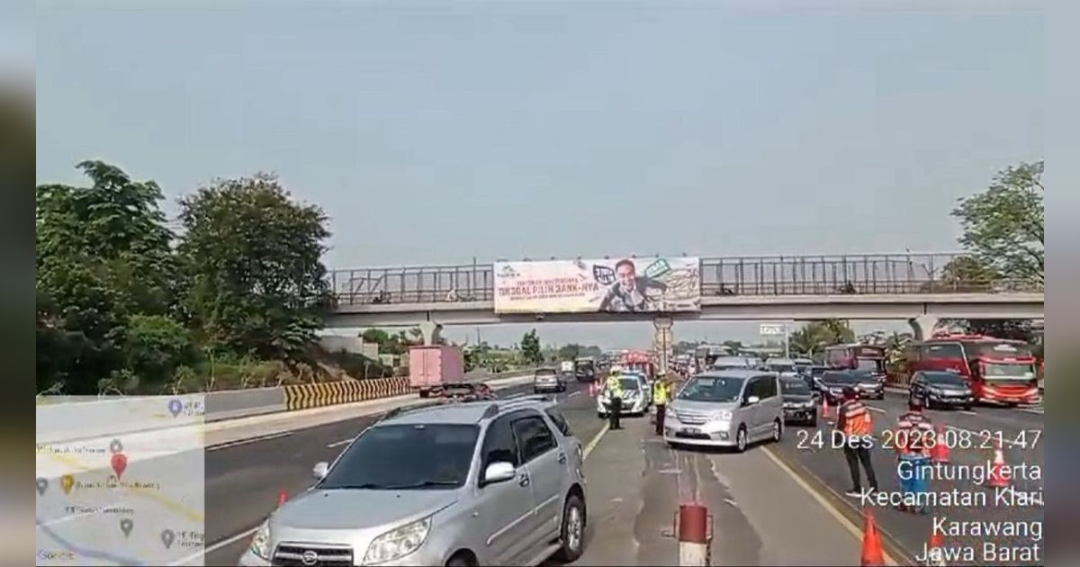 Perhatian, Tiga Titik Ruas Tol Cikampek-Jakarta Sedang Ada Pekerjaan Jalan