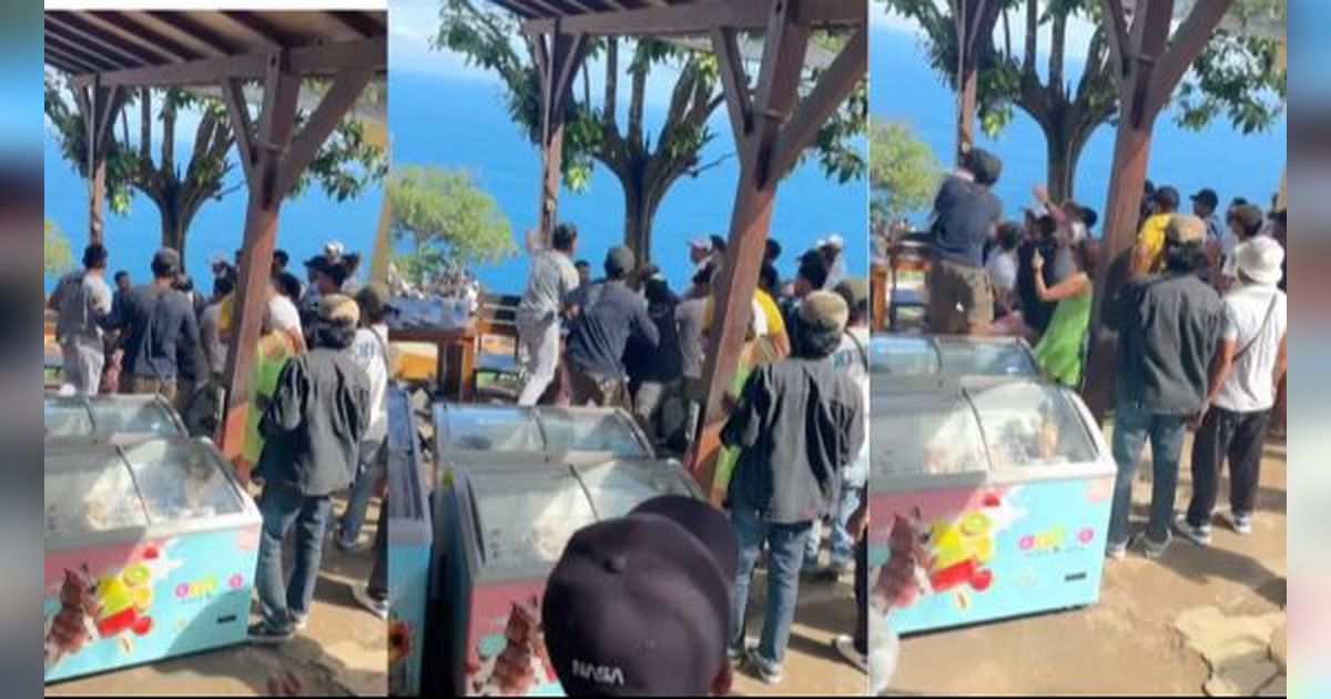 Ogah Antre Malah Nantang, Turis India Rahul Dikeroyok Driver Bali di Pantai Kelingking