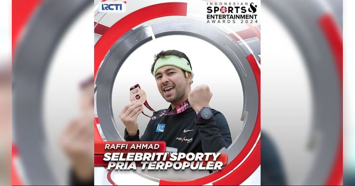 Raffi Ahmad Raih Penghargaan Selebrity Sporty Terpopuler, Netizen 'Ini Baru Layak jadi Pemenang'