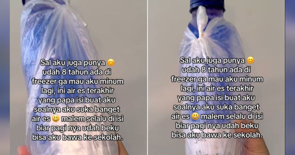 Viral Kisah Wanita Simpan Botol Berisi Air Es selama 8 Tahun, Kisahnya Bikin Haru