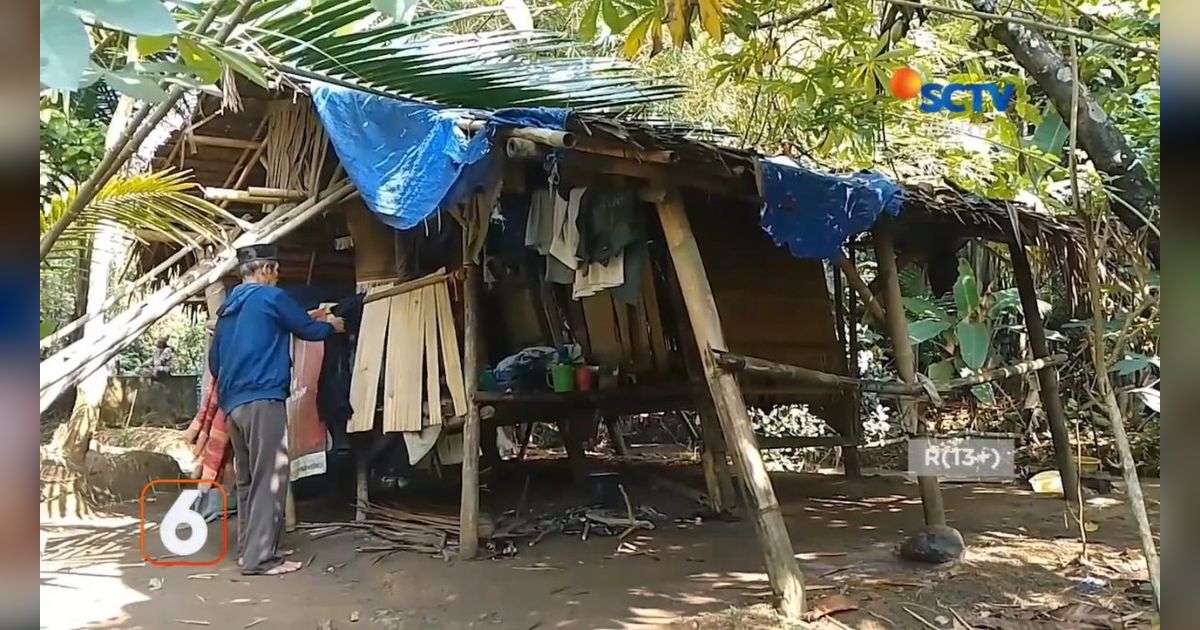 Tinggal di Gubuk Reyot Beratap Daun Selama 10 Tahun, Kakek Samudi di Lebak Hidup Sebatang Kara Setelah Istri Meninggal