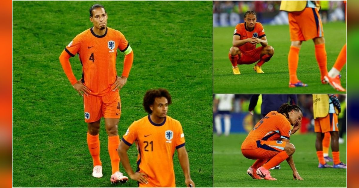 FOTO: Wajah-Wajah Sedih hingga Menangis Pemain Belanda Gagal Lolos Final Euro 2024