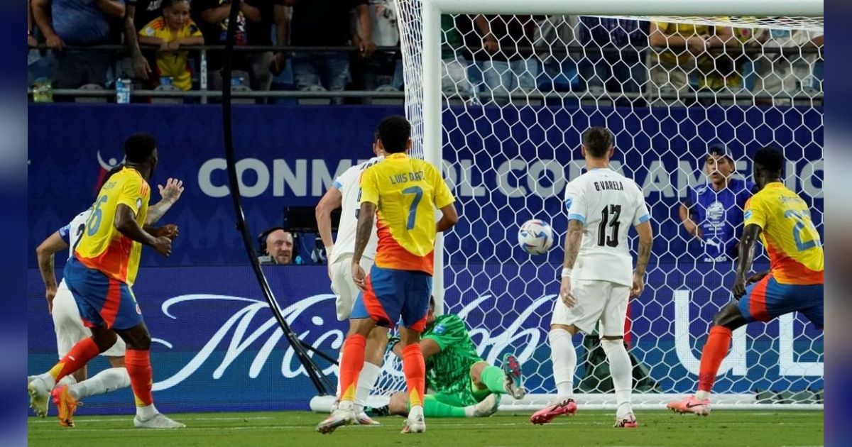 FOTO: Kolombia Siap Tantang Argentina di Final Copa America 2024, Ini Golnya yang Menjebol Gawang Uruguay