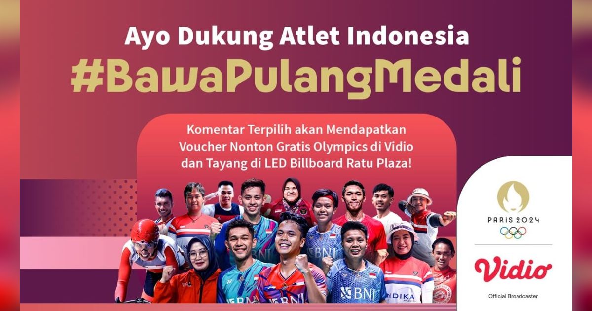VIDIO Siapkan 17 Channel Khusus Siarkan Olympic Games Paris 2024, Dukung Indonesia Tanding Tanpa ‘Nge-lag’