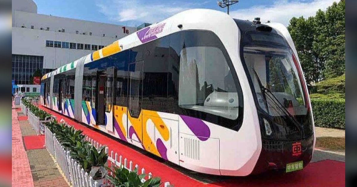 Kereta Otonom Tanpa Rel dari China Tiba di IKN Akhir Bulan Ini, Beroperasi Agustus 2024