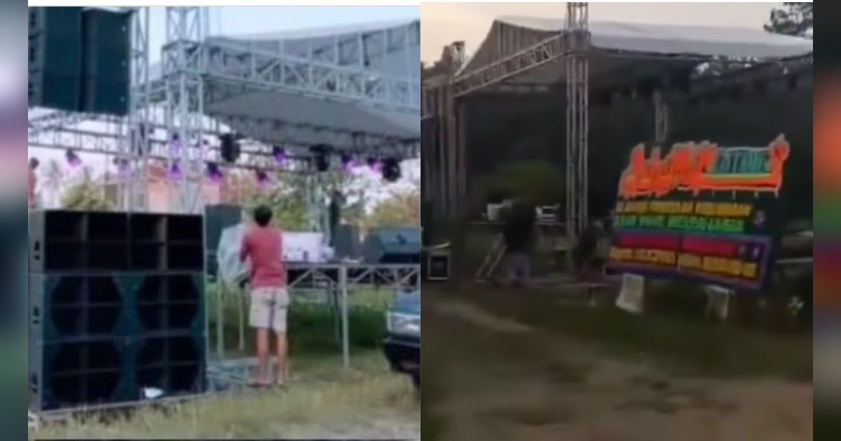 Senang Jadi Duda, Pria Lampung Rayakan Perceraian bak Pesta Pernikahan dengan Panggung Hiburan dan Karangan Bunga