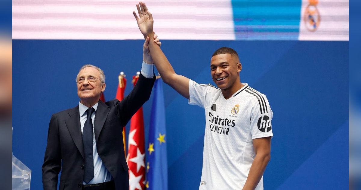 FOTO: Momen Kylian Mbappe Resmi Diperkenalkan Real Madrid, Segini Besaran Gajinya