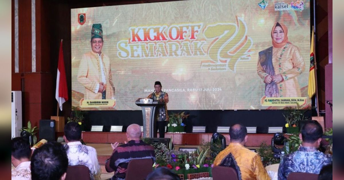 Sahbirin Noor Launching Logo, Tema dan Kick Off Semarak Hari Jadi ke-74 Provinsi Kalsel