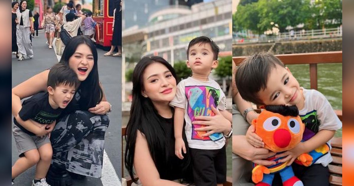 Nathalie Holscher Liburan Berdua dengan Anak ke Singapura, Salfok Adzam Ganteng Banget!