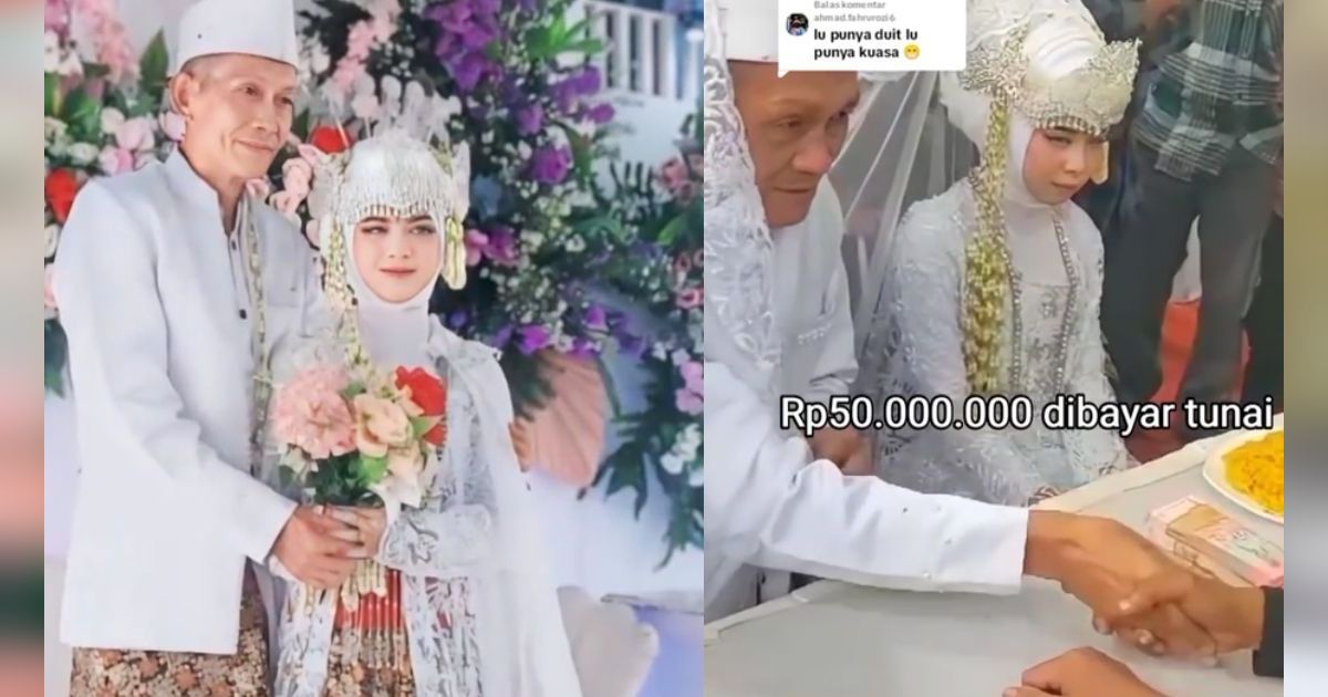 Yang Tampan Kalah Sama yang Mapan, Viral Kakek 80 Tahun Nikahi Gadis 19 Tahun dengan Maskawin Rp200 Juta