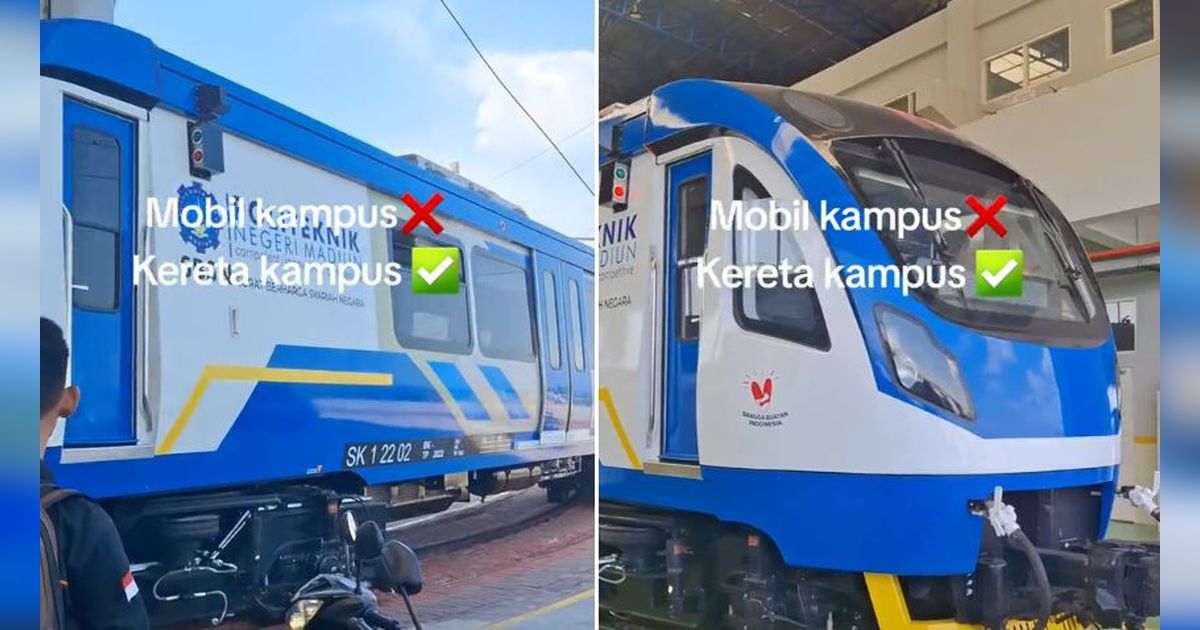 Viral Kampus di Madiun Punya Kereta Api Sendiri, Begini Penampakannya