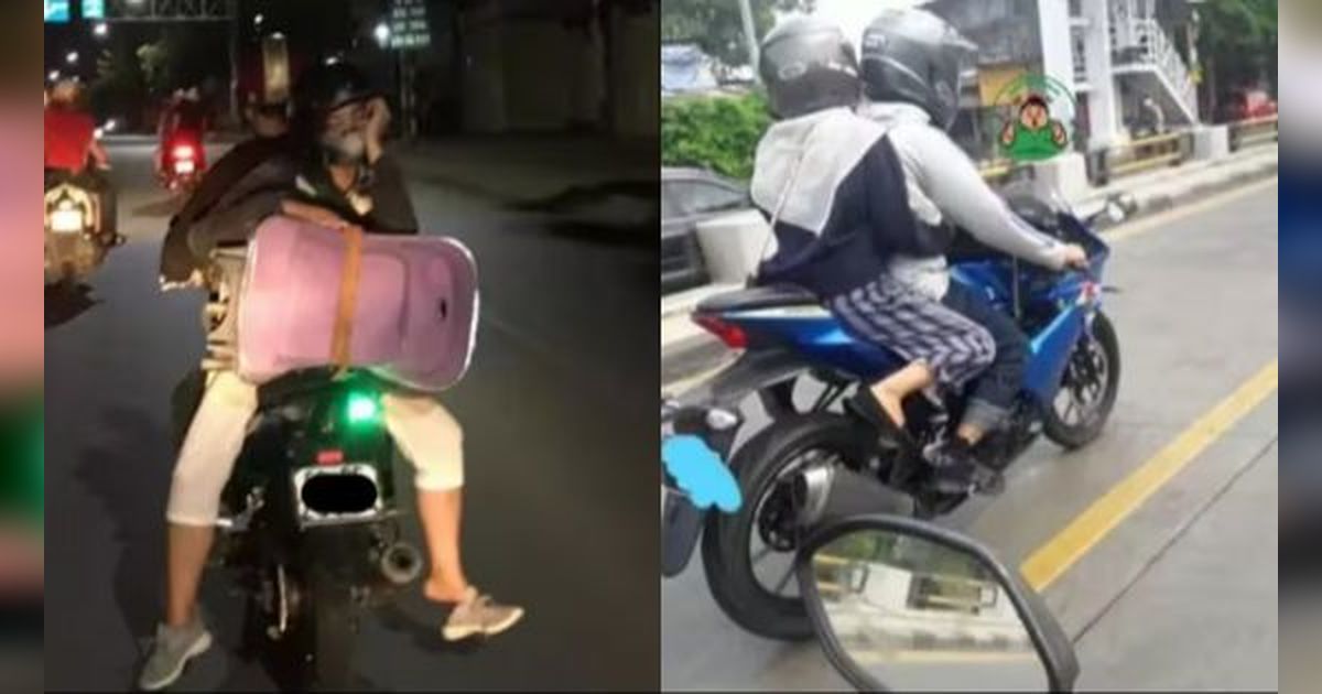 10 Potret Boncengan Motor Nyeleneh, Banyak Gaya Baru yang Bisa Dicoba!