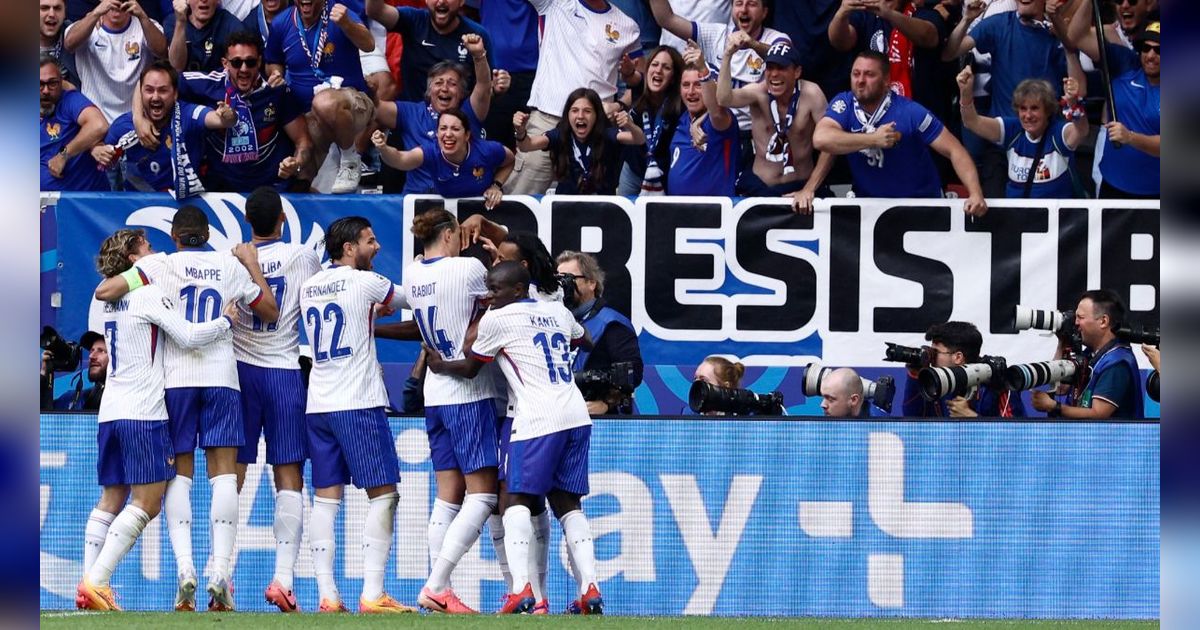 FOTO: Berkah Gol Bunuh Diri, Prancis Tumbangkan Belgia dan Melenggang ke Perempat Final Euro 2024