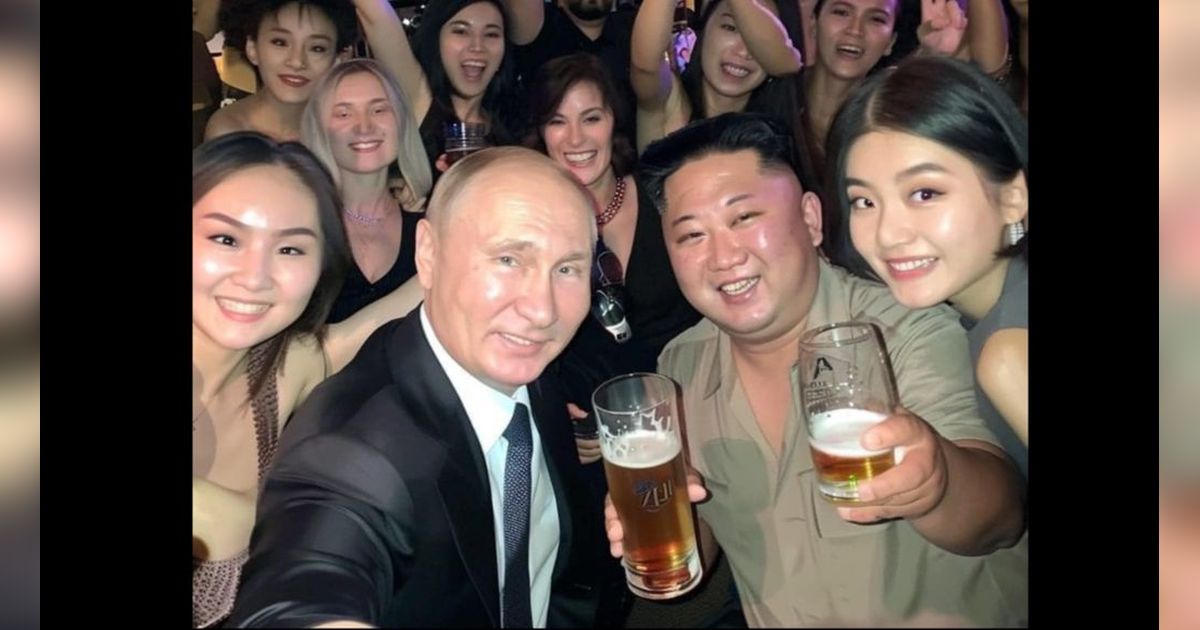 Foto Putin dan Kim Jong Un di Klub Malam, Asli atau Rekayasa?