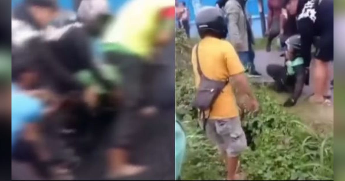 Ngeri Banget, Truk Bemuatan Aspal di Medan Selayang Terbalik dan Timpa Ojol yang Melintas