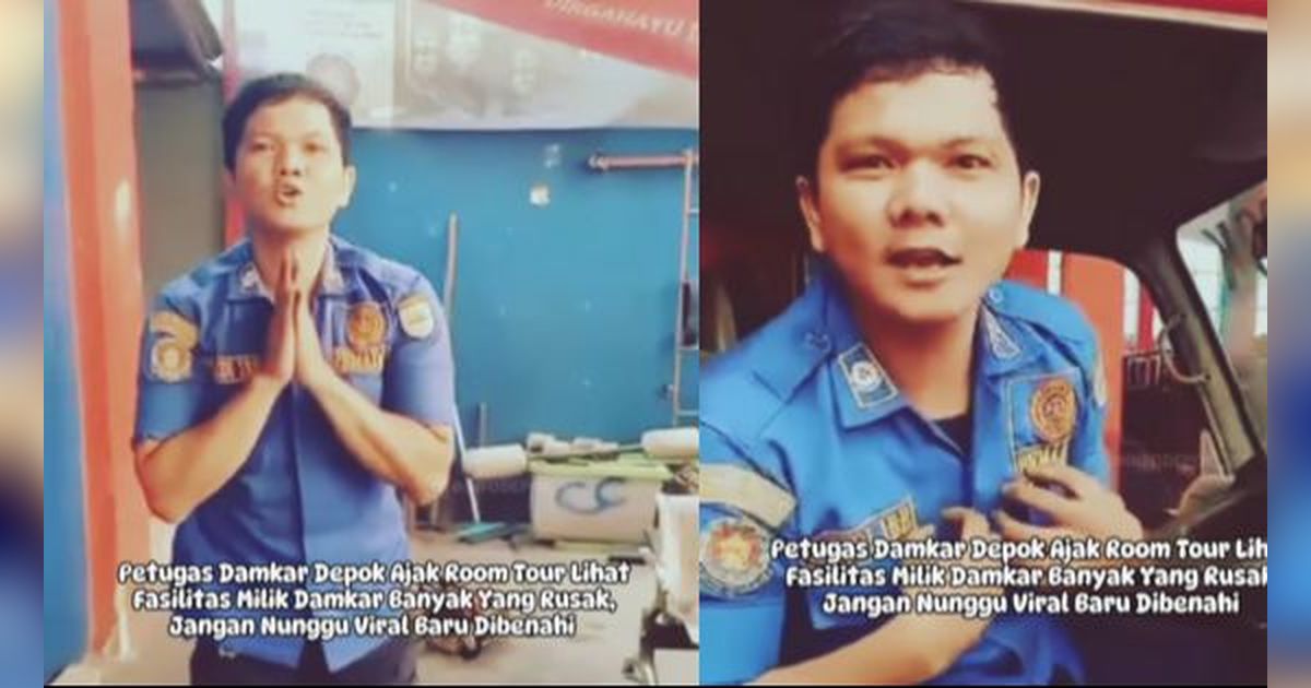 Viral Petugas Damkar Depok Room Tour Alat Rusak, Begini Penjelasan Kadis