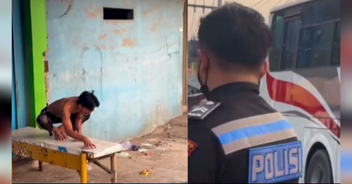 Demi Menghindari Tilang, Viral Aksi Pria Diduga Pura-Pura Kesurupan Mengaum di Pinggir Jalan
