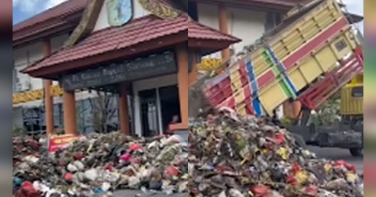 Kesal Sampah Tak Diurus Pemerintah, Warga Kalbar Nekat Angkut Bertruk-truk Sampah lalu Dibuang di Kantor Bupati & DPRD