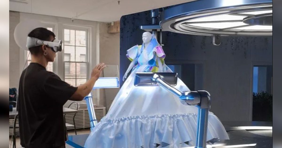 Potret Dress Futuristik yang Dibuat dengan Apple Vision, High Tech Abis!