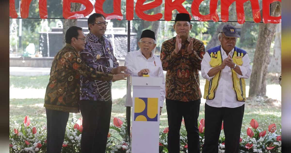 Resmikan Taman Balekambang, Wapres Ma'ruf Amin Dorong Pengembangan Infrastruktur Hijau