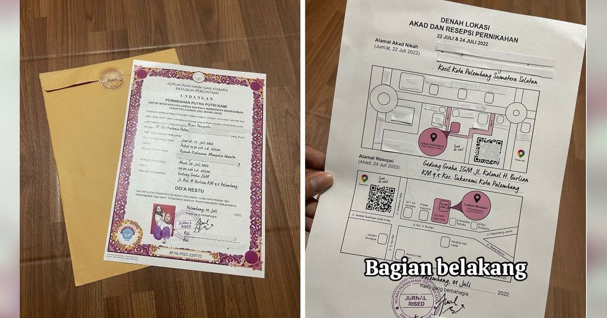 Viral Desain Undangan Pernikahan Dibuat Mirip Ijazah, Begini Penampakan Uniknya yang Bikin Salah Fokus