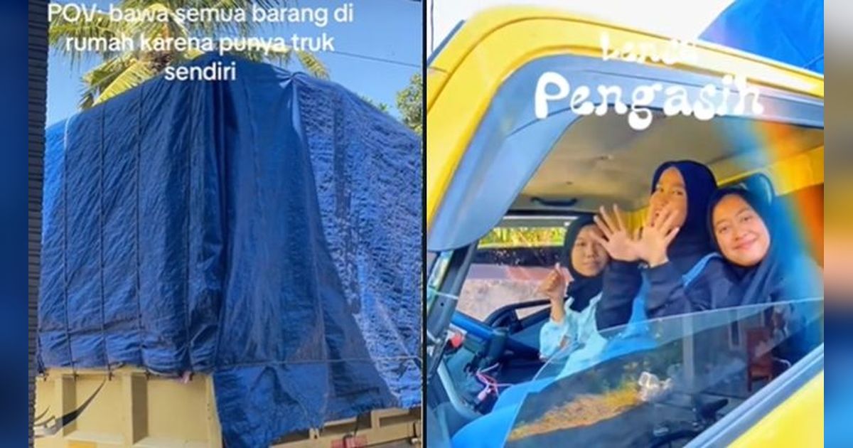 Kelompok KKN Ini Pakai Truk untuk Angkut Barang Bawaan, Bak Pindah Rumah Isi Muatannya Jadi Sorotan