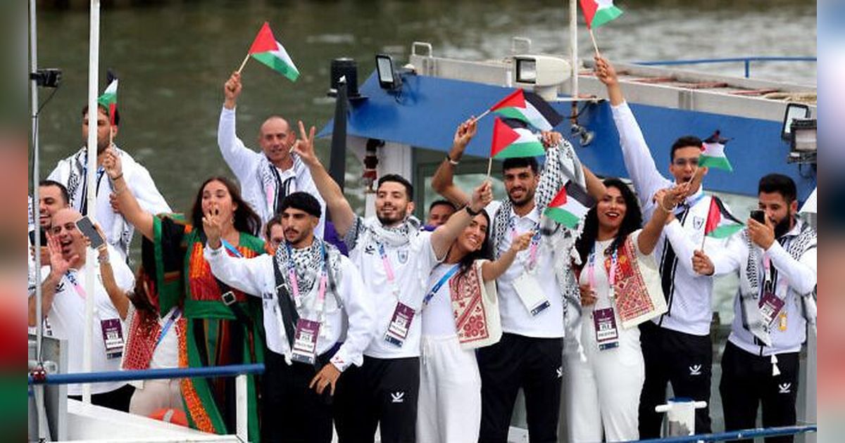 Atlet Palestina di Olimpiade Paris Pakai Kaos Bergambar Jet Tempur Jatuhkan Bom ke Anak-Anak