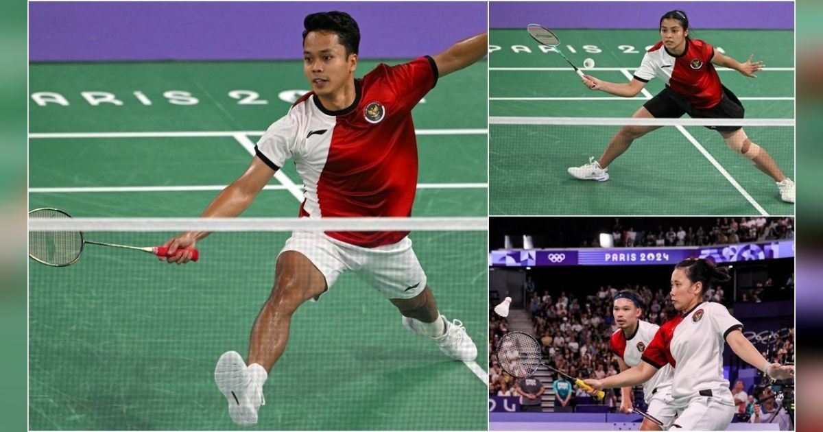 FOTO: Momen Ginting dan Gregoria Menang, Rinov/Pitha Kalah di Fase Grup Bulu Tangkis Olimpiade Paris 2024