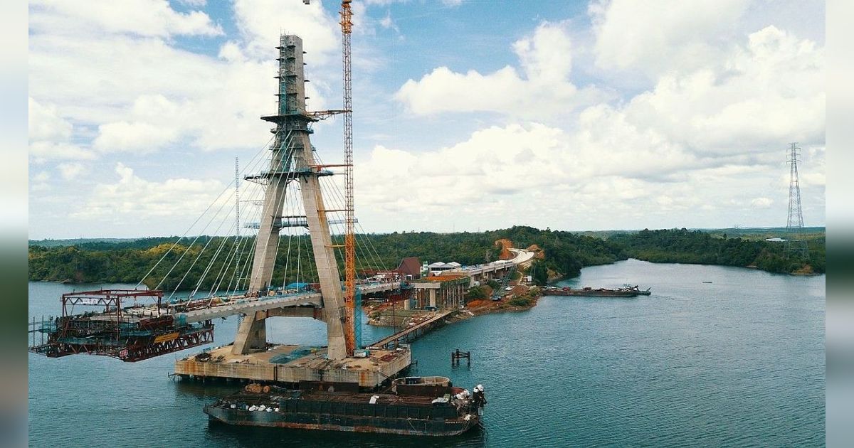 Hutama Karya Beberkan Teknologi Canggih Pembangunan Jembatan Pulau Balang yang Diresmikan Jokowi