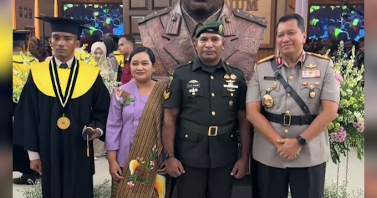 Potret Ayah Bintara Anggota Pasukan Elite TNI AD Punya Anak Lulus Akpol, Sampai Didatangi Jenderal Polisi saat Momen Wisuda