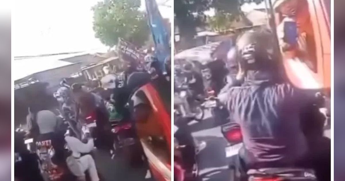 Viral! Konvoi Pesilat di Sragen Halangi Mobil Damkar