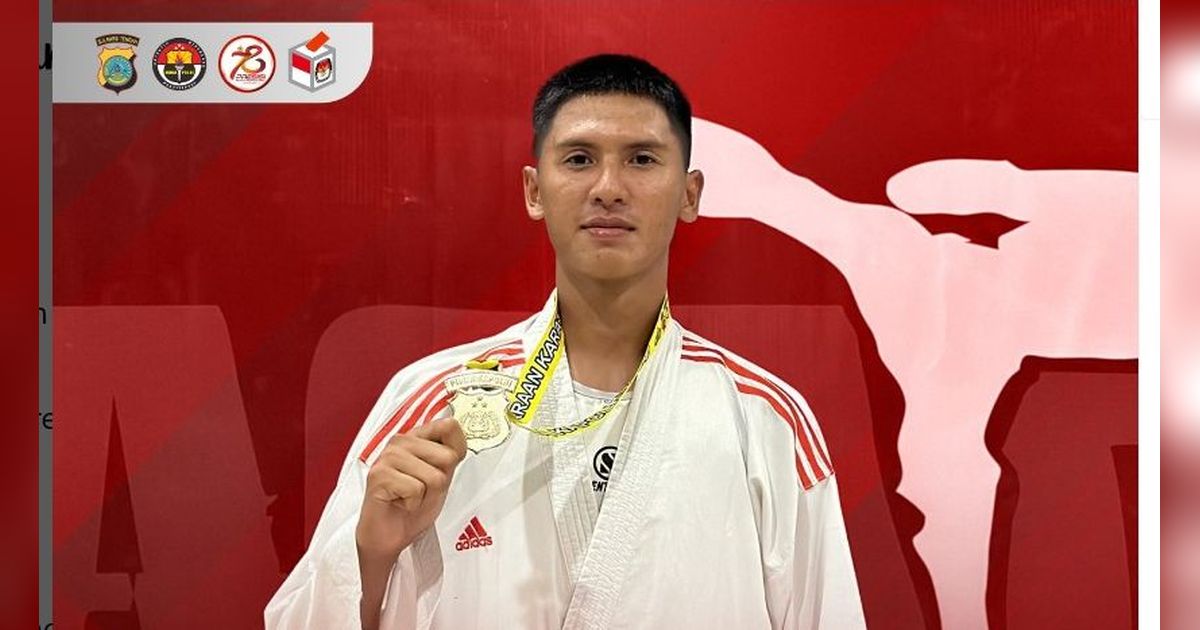 Sosok Bripda  Gafur Pratama Janis, Anggota Brimob Tampan Raih Emas di Kejuaraan Karate Piala Kapolri