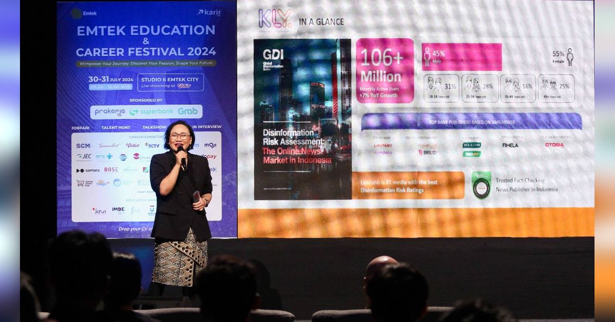 FOTO: Pemred Liputan6.com Berbagi Pengalaman Jurnalistik di Emtek Education & Career Festival 2024