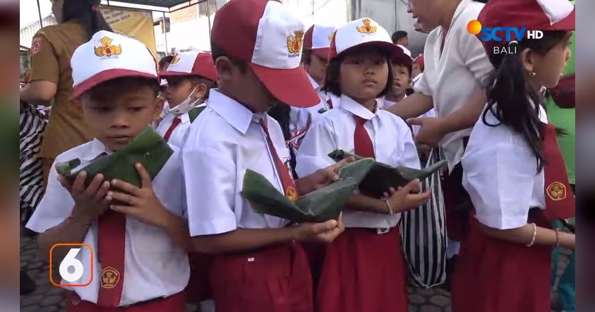 Bukan Program Pemerintah Pusat, Begini Antusiasme Siswa SD Dapat Makan Siang Gratis dari Pemkab Karangasem