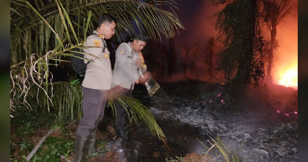 Cerita Tim Karhutla 4 Hari Bahu Membahu Padamkan Kebakaran Lahan