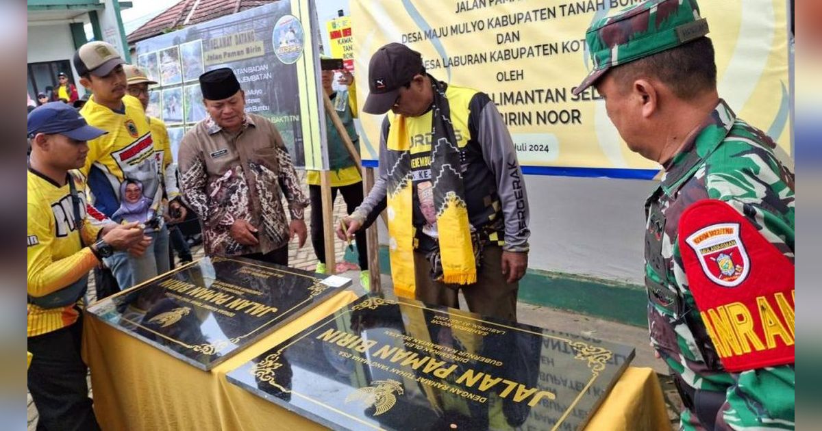 Gubernur Kalsel Resmikan Jalan Paman Birin Desa Maju Mulyo dan Laburan