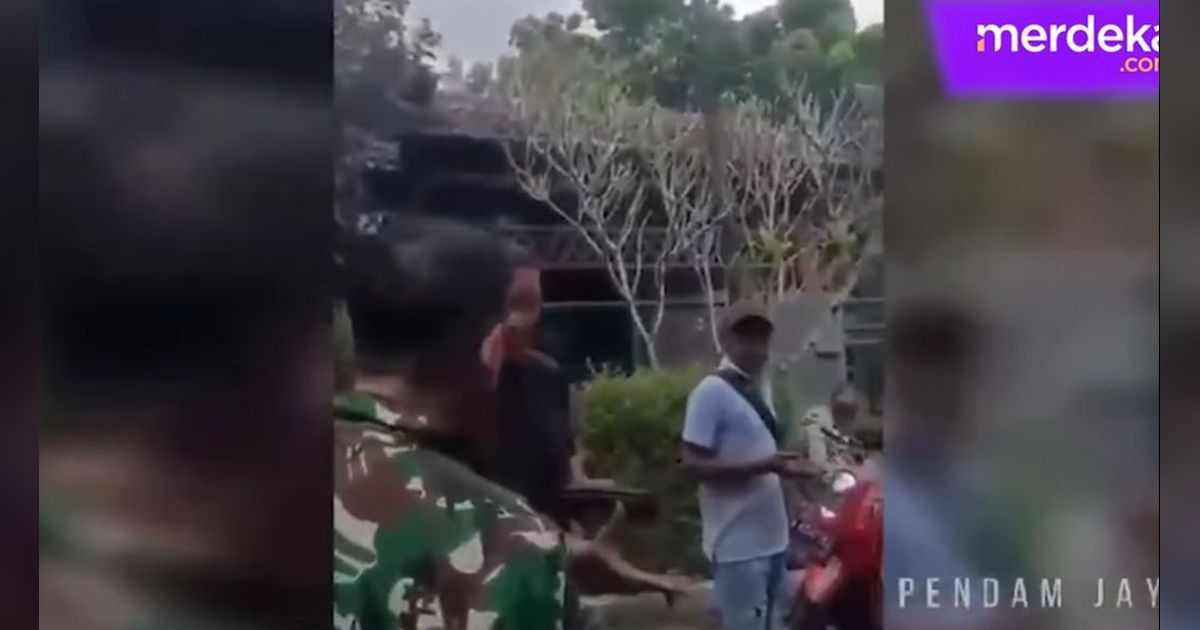 VIDEO: Murka Babinsa TNI Berteriak Keras Usir Debt Collector Resahkan Warga di Depok