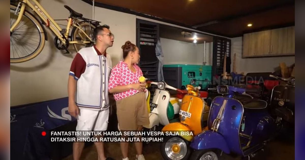 Raffi Ahmad dan Mpok Alpa Melongo Melihat Deretan Mobil Mewah dan Motor Antik Milik Denny Cagur